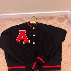 Forever 21 Black and Red Varsity Jacket